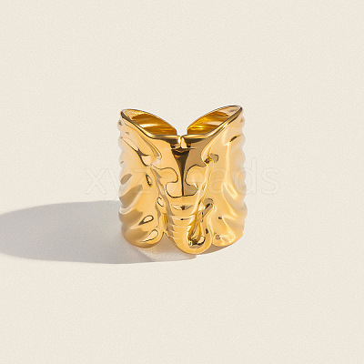 Elephant 304 Stainless Steel Cuff Open Rings LS-HL9999-1