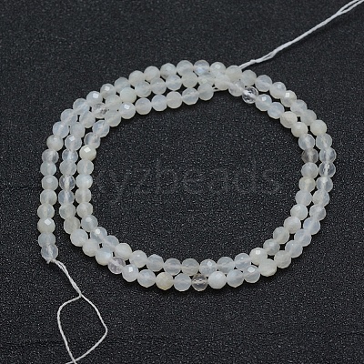 Natural White Moonstone Beads Strands G-E411-07-4mm-1