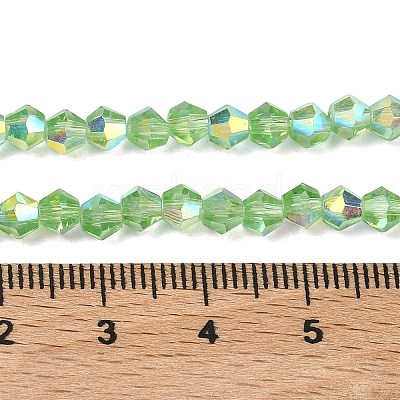 Electroplate Transparent Glass Beads Strands EGLA-K015-18N-1