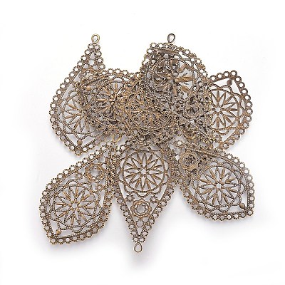 Iron Filigree Large Pendants X-IFIN-R0168-AB-1