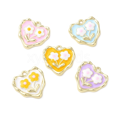Alloy Enamel Pendants ENAM-D050-12G-1