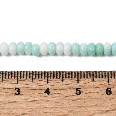 Cracked Opaque Glass Beads Strand X-GLAA-D306-A10-1
