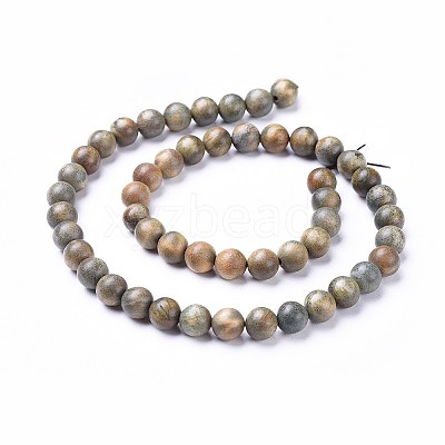 Natural Sandalwood Beads Strands X-WOOD-F008-02-C-1