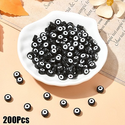 200Pcs Transparent Acrylic Beads TACR-YW0002-08A-1