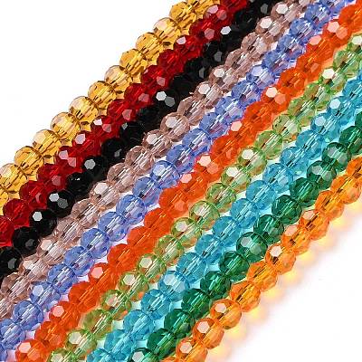 Transparent Glass Beads Strands GLAA-Q104-01B-1