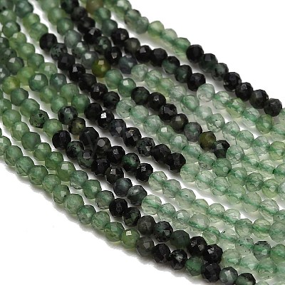 Gradient Color Natural Green Jade Beads Strands GG-CBA77FB-B03-2mm-1