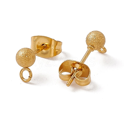304 Stainless Steel Stud Earring Findings LS-STAS-E179-05B-G-1