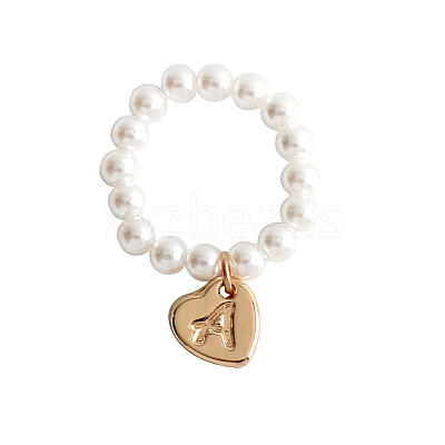 Plastic Imitation Pearl & Alloy Finger Rings FS-WG241E1-01-1