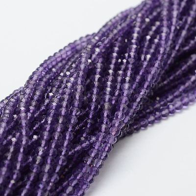 Natural Amethyst Bead Strands G-P271-3mm-09-1