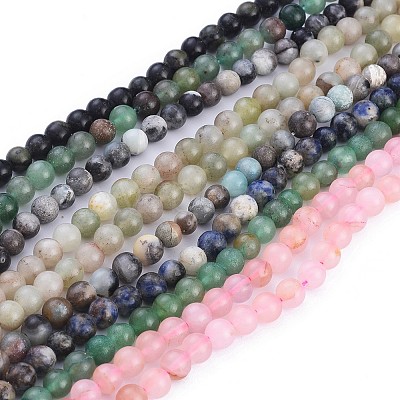 Natural Gemstone Beads Strands G-F591-03M-6mm-1