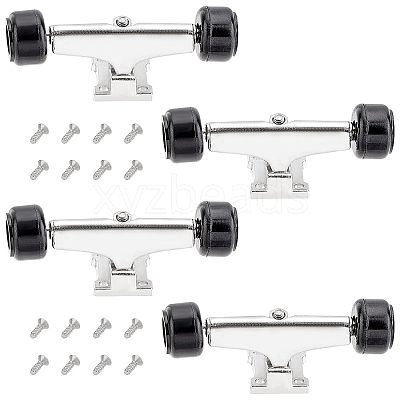 Plastic & Aluminum Alloy Skateboard Bracket Bearing Wheel AJEW-FG0001-76B-1