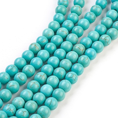 Synthetic Turquoise Beads Strands TURQ-G106-10mm-02D-1