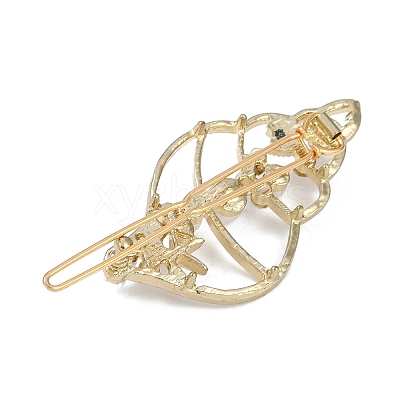 Plastic Imitation Pearl & Alloy Rhinestone Hair Barrettes AJEW-A056-03D-1