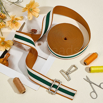 Polyester Grosgrain Ribbon OCOR-WH0105-091C-1
