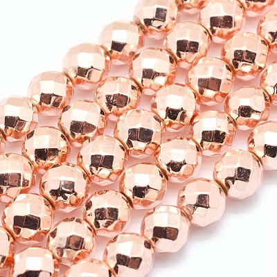 Electroplate Non-magnetic Synthetic Hematite Beads Strands G-L485-03A-LRG-1