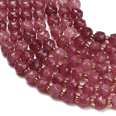 Dyed Imitation Jade Glass Beads Strands GL-Z001-02B-07-1