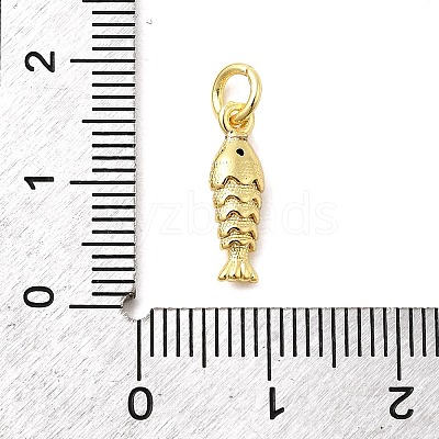 Brass Micro Pave Cubic Zirconia Charms LS-KK-C139-29B-G-1