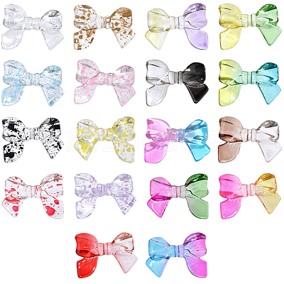 54Pcs 18 Colors Transparent Acrylic Beads OACR-PA0001-81-1