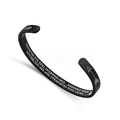 304 Stainless Steel Cuff Bangle WU8630-1-1