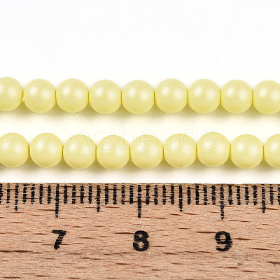 Baking Paint Pearlized Glass Pearl Bead Strands HY-N002-4mm-B03-1