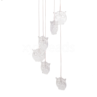 LED Solar Powered Owl Wind Chime HJEW-I009-09-1