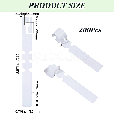 200Pcs Plastic Plant Labels FIND-SP0005-62A-1