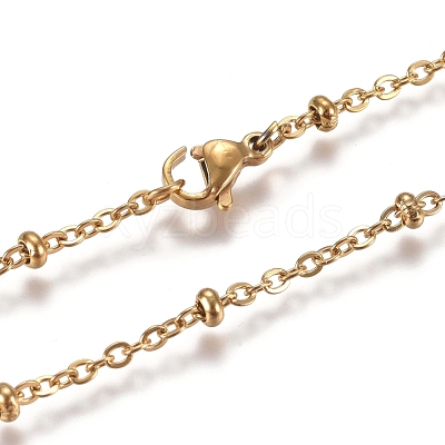 304 Stainless Steel Cable Chains/Satellite Chains Necklaces NJEW-L159-07A-G-1