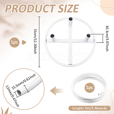 1Pc Iron Flower Pole Display Stand Base DIY-PH0036-09-1