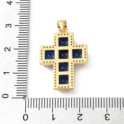 Brass Pave Cubic Zirconia Pendants CU-CBA03AF-17G-1