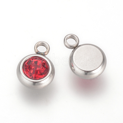 201 Stainless Steel Rhinestone Charms STAS-S068-M-1