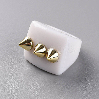 Opaque Acrylic Finger Rings RJEW-T010-12-1
