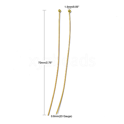 Brass Ball Head Pins LS-X-RP0.6x70mm-G-1