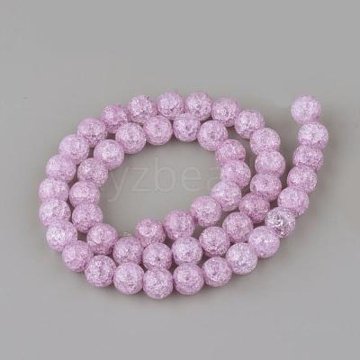 Synthetic Crackle Quartz Beads Strands GLAA-S134-10mm-14-1