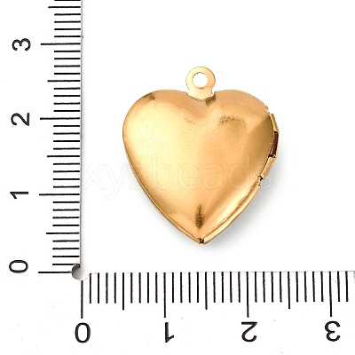 304 Stainless Steel Heart Locket Pendants STAS-Z168-02G-04-1