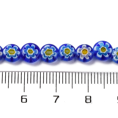 Handmade Millefiori Lampwork Beads Strands LAMP-G164-11B-1