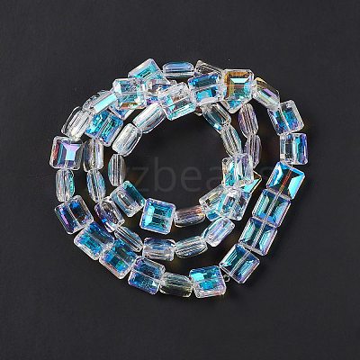 Transparent Electroplate Glass Beads Strands EGLA-E030-01K-1