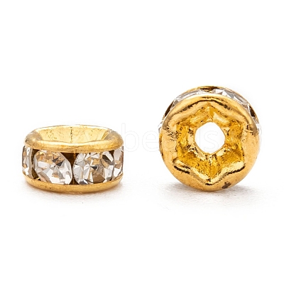 Brass Rhinestone Spacer Beads RB-A014-Z5mm-01G-1