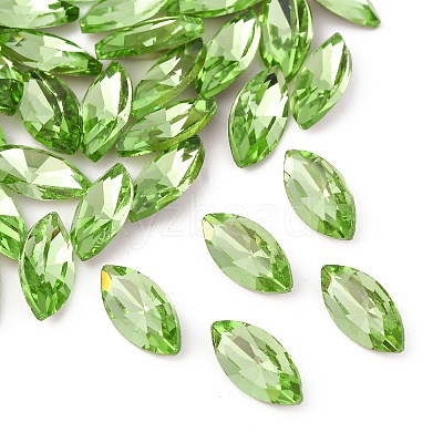 Pointed Back Glass Rhinestone Cabochons RGLA-T083-5x10mm-20-1