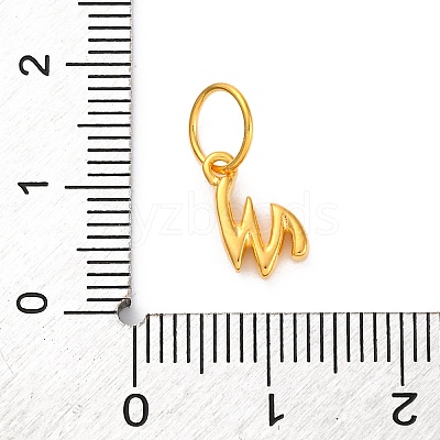 925 Sterling Silver Letter Charms with Jump Rings STER-R008-01G-W-1