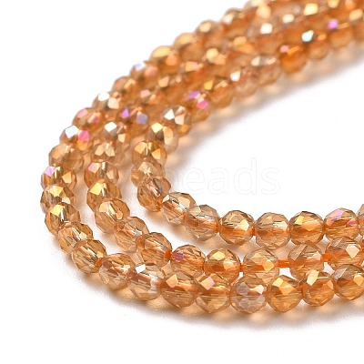 Electroplate Transparent Glass Beads Strands LS-GLAA-H021-01A-FR06-1