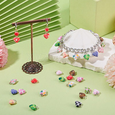 39Pcs 13 Colors Handmade Polymer Clay Charms CLAY-TA0001-91-1