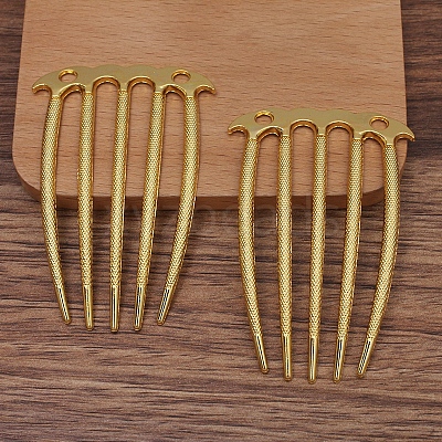 Alloy Hair Comb Findings OHAR-PW0001-426G-1