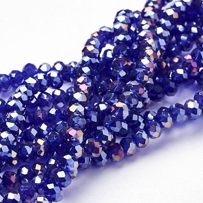 Electroplate Glass Beads Strands EGLA-D020-3x2mm-67-1