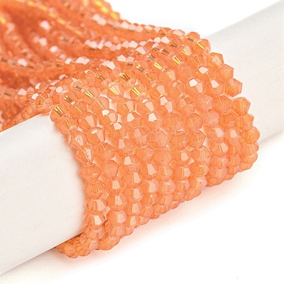 Baking Paint Transparent Glass Beads Strands DGLA-F029-J2mm-03-1
