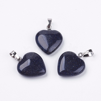 Synthetic Blue Goldstone Pendants G-G956-B11-FF-1