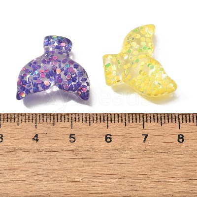 Transparent Marine Organism Resin Cabochons RESI-H035-05A-1