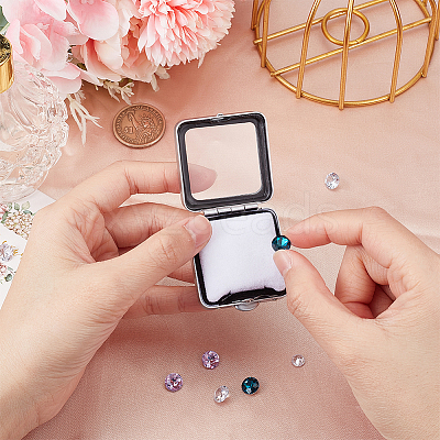 Iron Loose Diamnond Gemstone Display Boxes CON-WH0088-19A-02-1