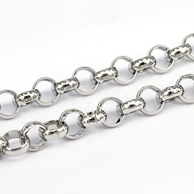 Tarnish Resistant 304 Stainless Steel Rolo Chains CHS-L001-28-8mm-1