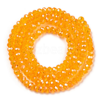 Electroplate Glass Beads Strands X-EGLA-A034-T1mm-A24-1