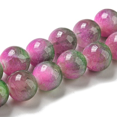 Dyed Natural White Jade Beads Strands G-F764-02C-1